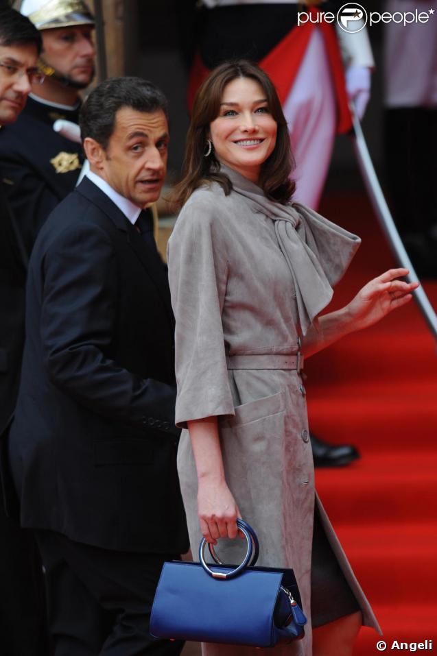Carla Bruni-Sarkozy et Nicolas Sarkozy à Strasbourg 
