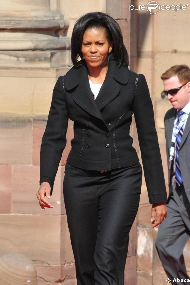 Carla Bruni et Michelle Obama, à Strasbourg. 04/04/09