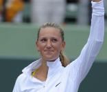 Victoria Azarenka, 19 ans, la nouvelle bombe du tennis féminin, numéro 8 mondial, après sa victoire en finale de l'Open de Key Biscayne contre Serena Williams, le 4 avril 2009 !