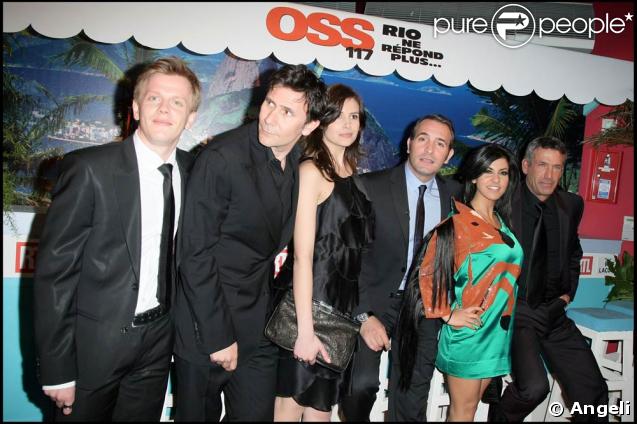 Alex Lutz, Michelle Hazanavicius, Louise Monot, Jean Dujardin, Reem Kherici, lors de la soirée 