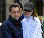 Nicolas et Carla Sarkozy en plein jogging à Washington, le 15 novembre 2008.