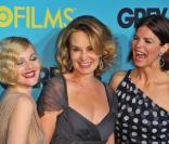 Drew Barrymore, Jessica Lange et Jeanne Tripplehorn lors de la première du téléfilm Grey Gardens à New York au Ziegfeld Theatre le 14 avril 2009