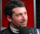 Patrick Dempsey est au Mans pour les test de la course des 24 heures du Mans (ici en interview, hier) 
