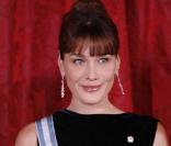 Carla Bruni et Nicolas Sarkozy assistent au dîner d'Etat offert par la reine Sofia et le roi Juan Carlos, en présence de Letizia d'Espagne et de son époux Felipe. 27/04/09