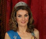 Carla Bruni, Nicolas Sarkozy, Letizia d'Espagne et son époux Felipe assistent au dîner d'Etat offert par la reine Sofia et le roi Juan Carlos. 27/04/09