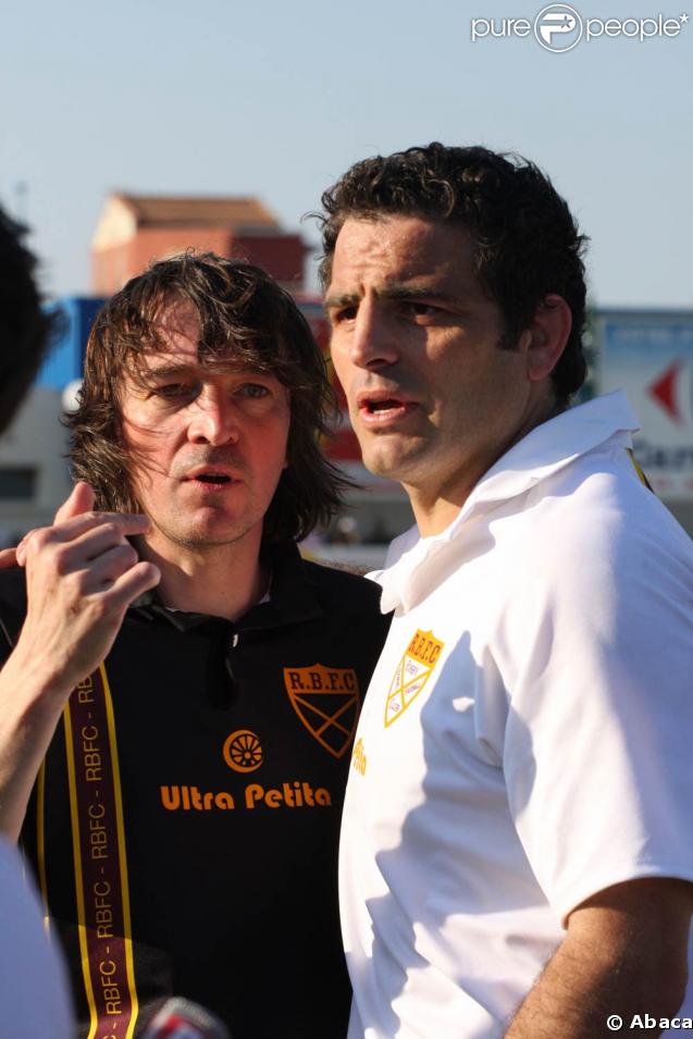 Cai et Thomas Lièvremont, lors du match de foot et de rugby opposant le Team Cantona au Team Lièvremont, organisé par le 