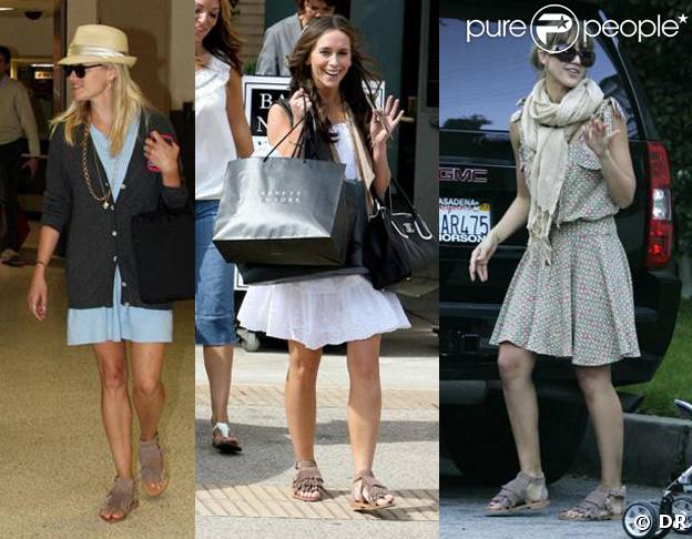 Reese Witherspoon, Jennifer Love Hewitt et Jessica Alba, fanatiques des sandales à franges Gérard Darel !