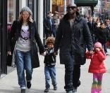 Heidi Klum et Seal avec deux de leurs enfants en avril 2009 