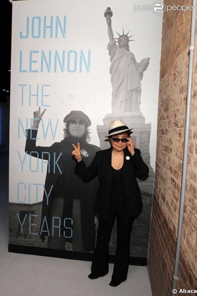 Yoko Ono à l'exposition  John Lennon : The New York City Years 