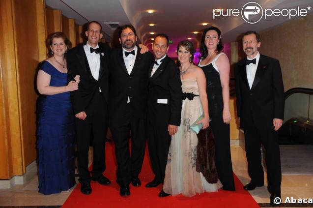 Le casting du film Up au grand complet lors du dîner de la cérémonie d'ouverture du Festival de Cannes