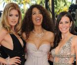 Doutzen Kroes, Afef Jnifen et Evangeline Lilly étaient de sublimes ambassadrices de l'Oréal, lors de la montée des marches avant la projection de Vengeance, au Festival de Cannes, le 17 mai 2009