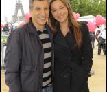 Nagui et Sandrine Quétier ont participé à la grande Marche contre la leucémie (et pour le Don de Soi) organisée par l'association Laurette Fugain, à Paris