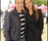 Sandrine Quétier et Nagui ont participé à la grande Marche contre la leucémie (et pour le Don de Soi) organisée par l'association Laurette Fugain, à Paris