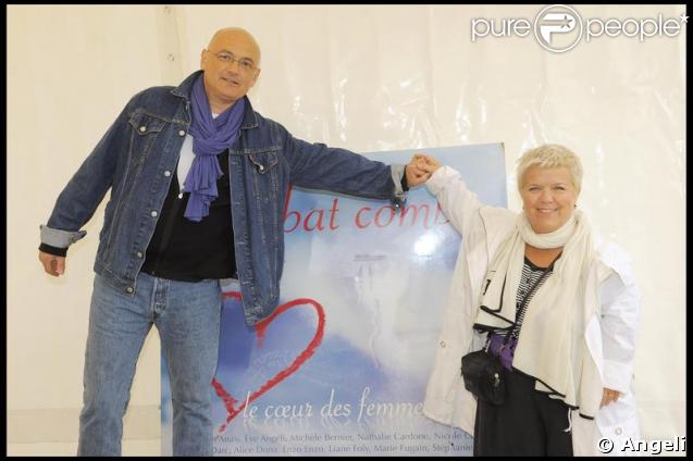 Mimie Mathy et son mari Benoît ont participé à la journée de sensibilisation organisée par l'association Laurette Fugain, à Paris