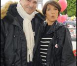 Jean-Marie Bigard et Florence Foresti ont participé à la grande Marche contre la leucémie (et pour le Don de Soi) organisée par l'association Laurette Fugain, à Paris