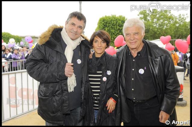 Jean-Marie Bigard, Florence Foresti et Guy Bedos ont participé à la grande Marche contre la leucémie (et pour le Don de Soi) organisée par l'association Laurette Fugain, à Paris