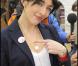 Nolwenn Leroy a participé à la grande Marche contre la leucémie (et pour le Don de Soi) organisée par l'association Laurette Fugain, à Paris