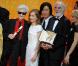 Clôture du 62e festival de Cannes, le 24 mai 2009 : autour d'Isabelle Huppert, Alain Resnais (Prix spécial) et Michael Haneke (Palme d'or).