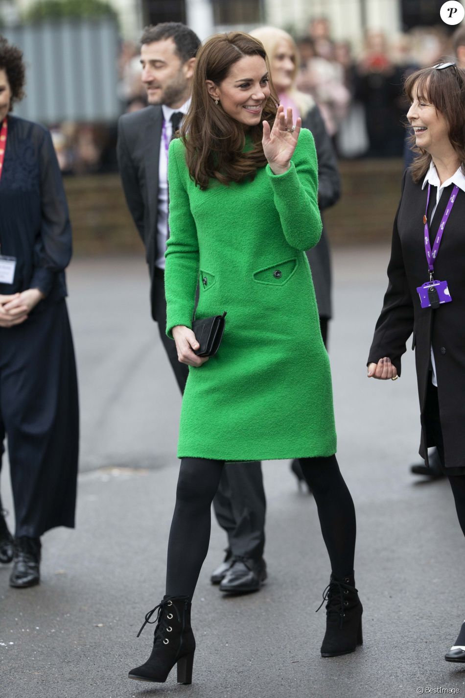 Catherine (Kate) Middleton, duchesse de Cambridge visite l'Ã©cole primaire "Lavender" Ã  Londres le 5 fÃ©vrier 2019.