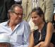 Roland-Garros 2009 : pour les huitièmes de finale disputés le lundi de Pentecôte, les célébrités sont venues en nombre. En couple et en famille ! Michel Leeb et sa fille Elsa. 