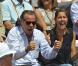 Roland-Garros 2009 : pour les huitièmes de finale disputés le lundi de Pentecôte, les célébrités sont venues en nombre. En couple et en famille ! Michel Leeb et sa fille Elsa. 