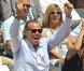 Roland-Garros 2009 : pour les huitièmes de finale disputés le lundi de Pentecôte, les célébrités sont venues en nombre. En couple et en famille ! Michel Leeb et sa fille Elsa. 