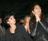 Rachida Dati entourée de ses amis Jean-Claude Darmon et sa fiancée Hoda Roche au Stade de France pour le concert de Johnny Hallyday le 29 mai 2009