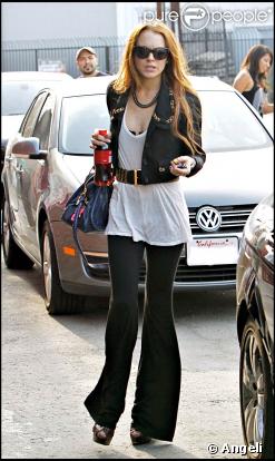 Linsay Lohan à Los Angeles, hier