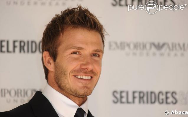 David Beckham lance sa ligne de sous-vêtements Armani, à la boutique Selfridges de Londres, le 11 juin 2009