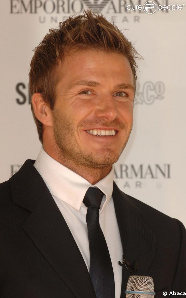 David Beckham lors du lancement de la collection de sous-vêtements Armani dont il est l'ambassadeur. Londres, le 11 juin 2009