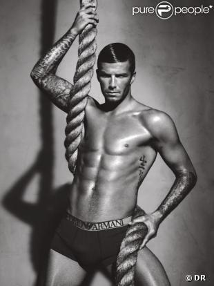 David Beckham sur la dernière campagne Emporio Armani