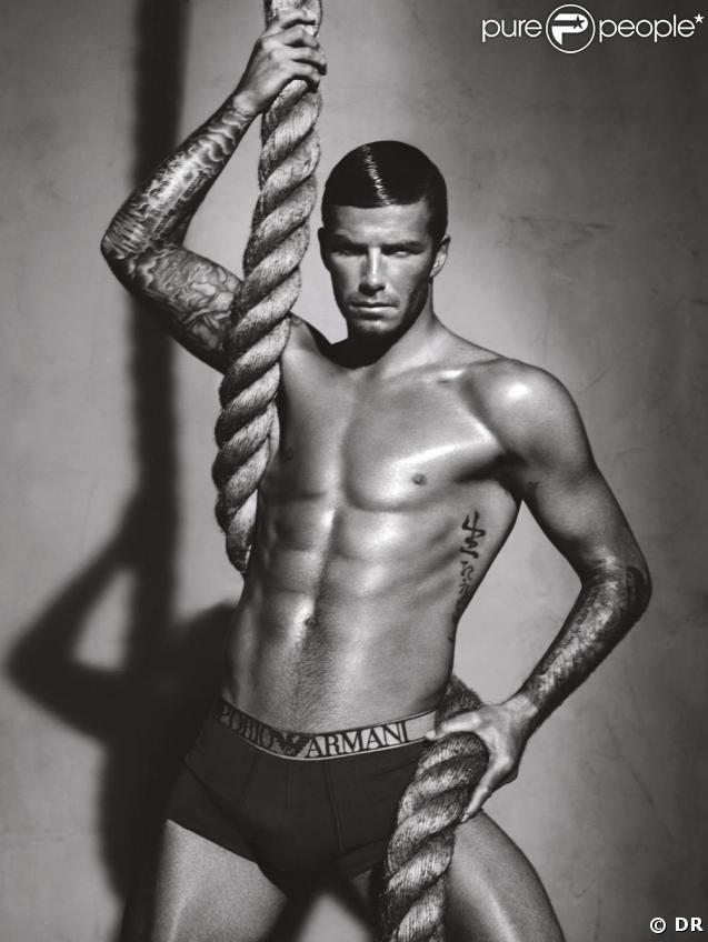 David Beckham sur la dernière campagne Emporio Armani