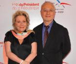Françoise Laborde et son époux à l'événement Journée de l'Extrême - Grand Prix du président de la République. 13/06/09