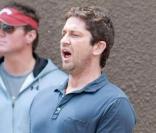 Gerard Butler sur le tournage de Bounty Hunter à New York le 16 juin 2009