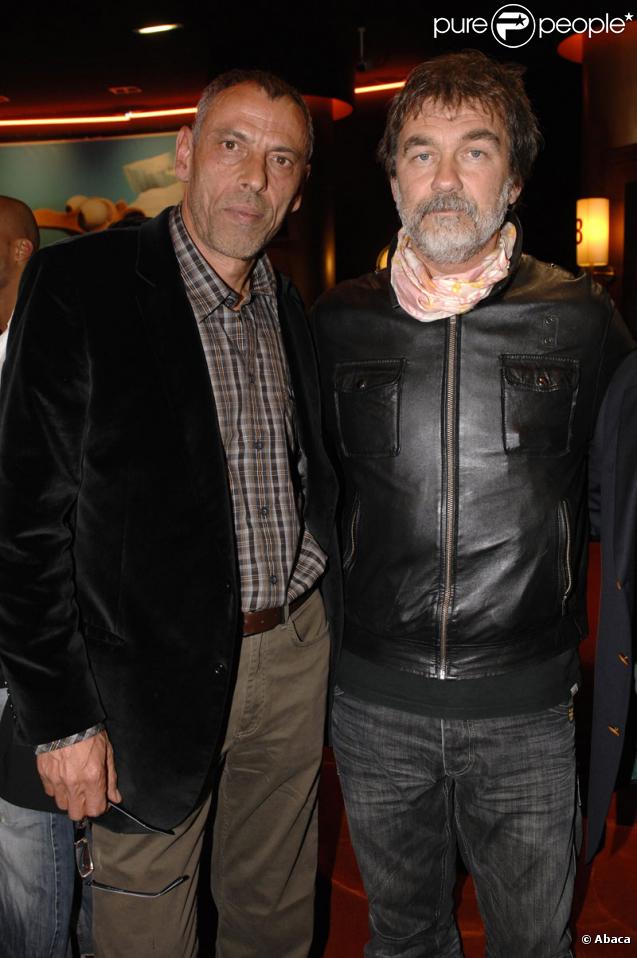 Laurent Zimmermann et Olivier Marchal lors de la première de Dogfight à Paris le 22 juin 2009