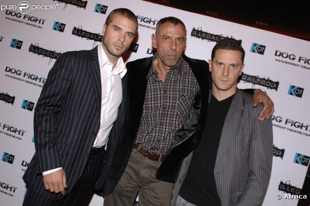 Anthony Dupray, Laurent Zimmermann et Ange Basterga lors de la première de Dogfight à Paris le 22 juin 2009