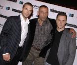 Anthony Dupray, Laurent Zimmermann et Ange Basterga lors de la première de Dogfight à Paris le 22 juin 2009