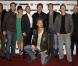 Laurent Zimmermann, Antoine Elizabé, Anna Langner, Anthony Dupray, Olivier Marchal, Guy Amram et Ange Basterga lors de la première de Dogfight à Paris le 22 juin 2009