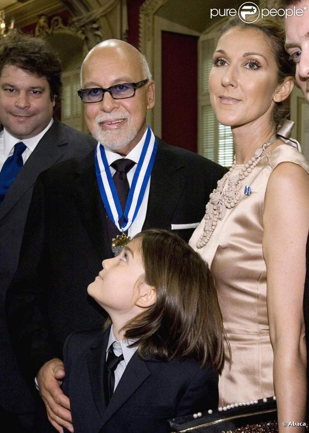 Céline Dion et René Charles assistent à la décoration de René Angelil dans l'Ordre national du Québec. 17/06/09 