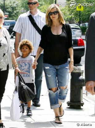 Heidi Klum en famille à New York, le 25 juin 2009