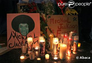 L'étoile de Michael Jackson sur le Boulevard de la gloire à Hollywood le 26 juin 2009