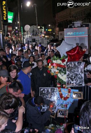 L'étoile de Michael Jackson sur le Boulevard de la gloire à Hollywood le 26 juin 2009