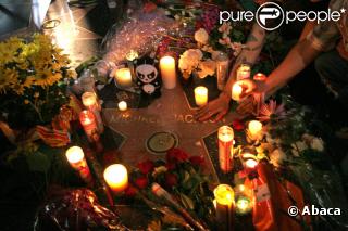 L'étoile de Michael Jackson sur le Boulevard de la gloire à Hollywood le 26 juin 2009