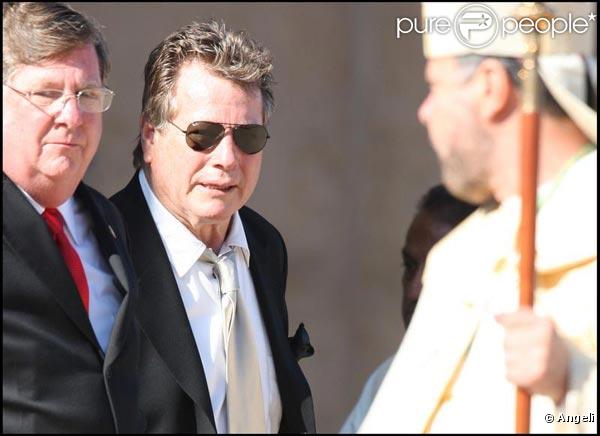 Les bouleversantes obsèques de Farrah Fawcett, qui se sont déroulées en la cathédrale Notre-Dame-des-Anges, à Los Angeles, le 29 juin 2009.