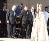 Les bouleversantes obsèques de Farrah Fawcett, qui se sont déroulées en la cathédrale Notre-Dame-des-Anges, à Los Angeles, le 29 juin 2009.