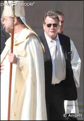Les bouleversantes obsèques de Farrah Fawcett, qui se sont déroulées en la cathédrale Notre-Dame-des-Anges, à Los Angeles, le 29 juin 2009.