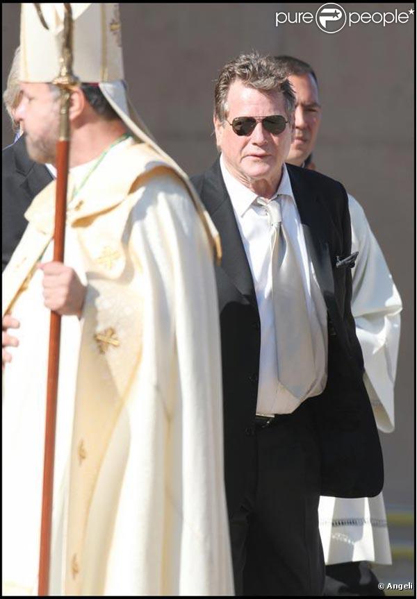 Les bouleversantes obsèques de Farrah Fawcett, qui se sont déroulées en la cathédrale Notre-Dame-des-Anges, à Los Angeles, le 29 juin 2009.