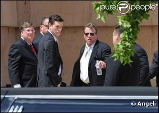 Les bouleversantes obsèques de Farrah Fawcett, qui se sont déroulées en la cathédrale Notre-Dame-des-Anges, à Los Angeles, le 29 juin 2009.