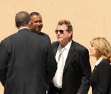 Les bouleversantes obsèques de Farrah Fawcett, qui se sont déroulées en la cathédrale Notre-Dame-des-Anges, à Los Angeles, le 29 juin 2009.