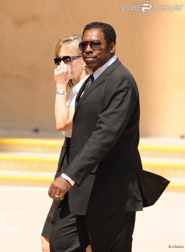 Les bouleversantes obsèques de Farrah Fawcett, qui se sont déroulées en la cathédrale Notre-Dame-des-Anges, à Los Angeles, le 29 juin 2009.